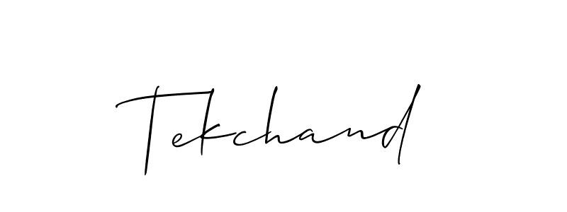 Similarly Allison_Script is the best handwritten signature design. Signature creator online .You can use it as an online autograph creator for name Tekchand. Tekchand signature style 2 images and pictures png