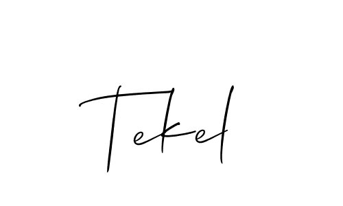 How to Draw Tekel signature style? Allison_Script is a latest design signature styles for name Tekel. Tekel signature style 2 images and pictures png