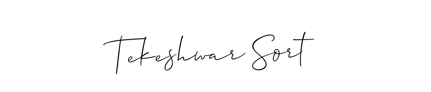 Also You can easily find your signature by using the search form. We will create Tekeshwar Sort name handwritten signature images for you free of cost using Allison_Script sign style. Tekeshwar Sort signature style 2 images and pictures png