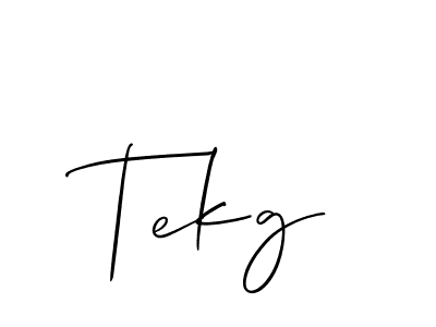 How to make Tekg signature? Allison_Script is a professional autograph style. Create handwritten signature for Tekg name. Tekg signature style 2 images and pictures png