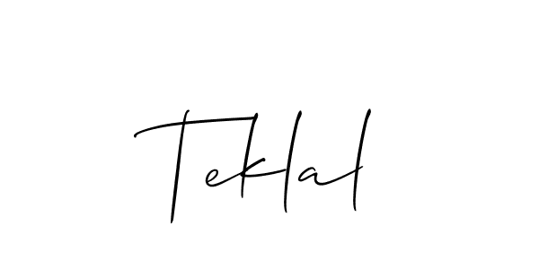 Once you've used our free online signature maker to create your best signature Allison_Script style, it's time to enjoy all of the benefits that Teklal name signing documents. Teklal signature style 2 images and pictures png