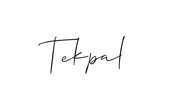 Similarly Allison_Script is the best handwritten signature design. Signature creator online .You can use it as an online autograph creator for name Tekpal. Tekpal signature style 2 images and pictures png