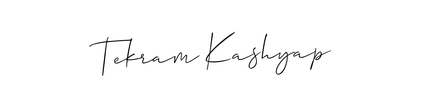 Here are the top 10 professional signature styles for the name Tekram Kashyap. These are the best autograph styles you can use for your name. Tekram Kashyap signature style 2 images and pictures png