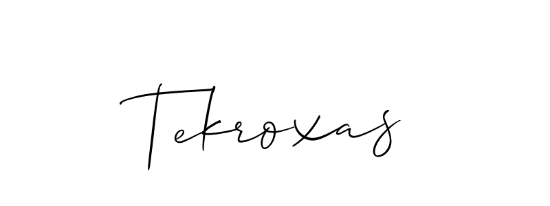 Once you've used our free online signature maker to create your best signature Allison_Script style, it's time to enjoy all of the benefits that Tekroxas name signing documents. Tekroxas signature style 2 images and pictures png