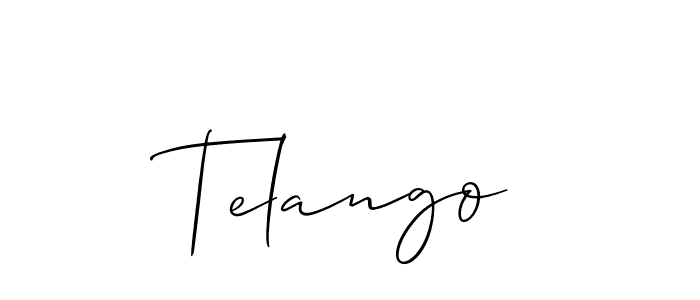 Create a beautiful signature design for name Telango. With this signature (Allison_Script) fonts, you can make a handwritten signature for free. Telango signature style 2 images and pictures png