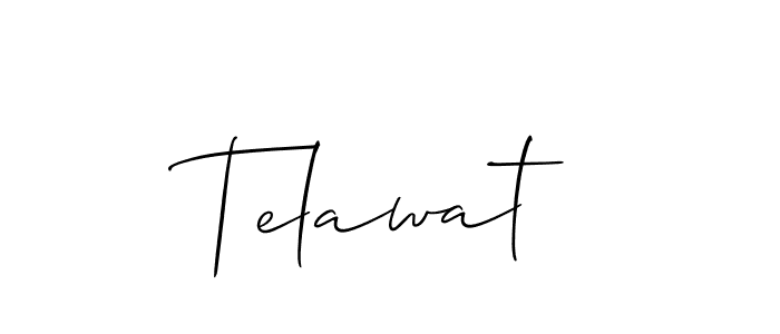 Create a beautiful signature design for name Telawat. With this signature (Allison_Script) fonts, you can make a handwritten signature for free. Telawat signature style 2 images and pictures png
