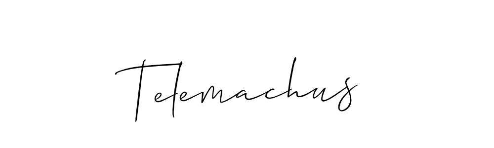 Make a beautiful signature design for name Telemachus. With this signature (Allison_Script) style, you can create a handwritten signature for free. Telemachus signature style 2 images and pictures png