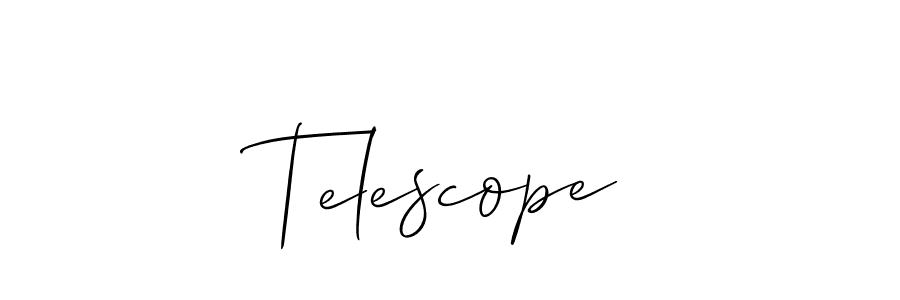 Design your own signature with our free online signature maker. With this signature software, you can create a handwritten (Allison_Script) signature for name Telescope. Telescope signature style 2 images and pictures png
