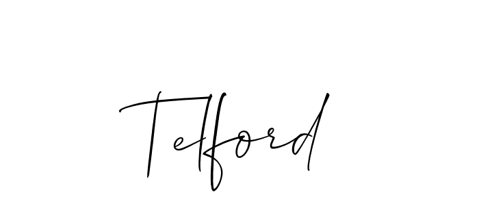 Use a signature maker to create a handwritten signature online. With this signature software, you can design (Allison_Script) your own signature for name Telford. Telford signature style 2 images and pictures png