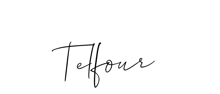 How to make Telfour signature? Allison_Script is a professional autograph style. Create handwritten signature for Telfour name. Telfour signature style 2 images and pictures png