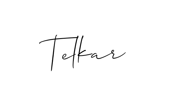if you are searching for the best signature style for your name Telkar. so please give up your signature search. here we have designed multiple signature styles  using Allison_Script. Telkar signature style 2 images and pictures png