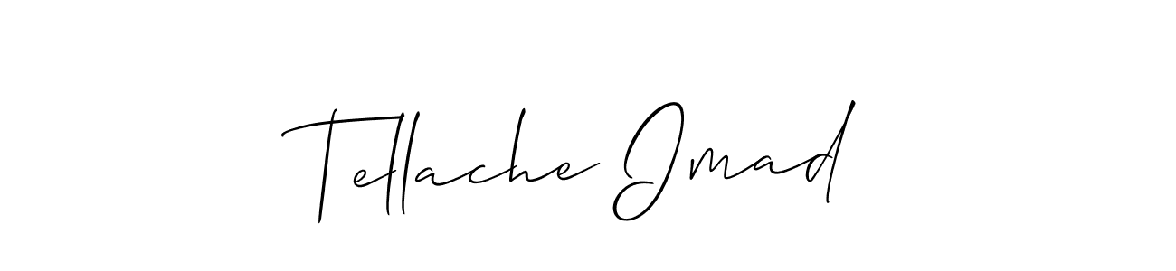 Also we have Tellache Imad name is the best signature style. Create professional handwritten signature collection using Allison_Script autograph style. Tellache Imad signature style 2 images and pictures png