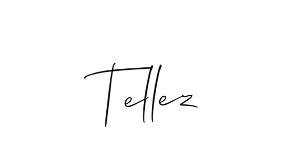 Make a beautiful signature design for name Tellez. With this signature (Allison_Script) style, you can create a handwritten signature for free. Tellez signature style 2 images and pictures png