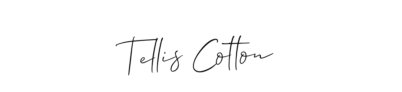 How to make Tellis Cotton signature? Allison_Script is a professional autograph style. Create handwritten signature for Tellis Cotton name. Tellis Cotton signature style 2 images and pictures png