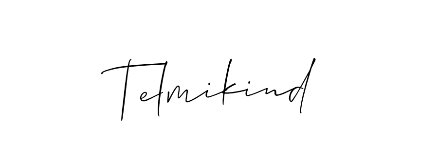 Make a beautiful signature design for name Telmikind. With this signature (Allison_Script) style, you can create a handwritten signature for free. Telmikind signature style 2 images and pictures png