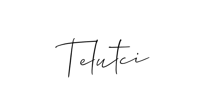 Make a short Telutci signature style. Manage your documents anywhere anytime using Allison_Script. Create and add eSignatures, submit forms, share and send files easily. Telutci signature style 2 images and pictures png