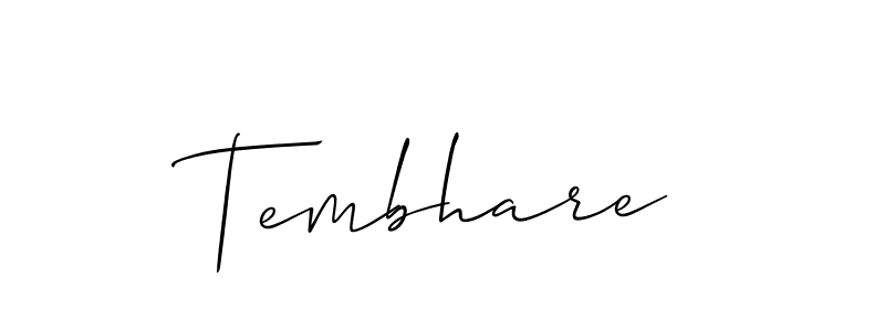 Also we have Tembhare name is the best signature style. Create professional handwritten signature collection using Allison_Script autograph style. Tembhare signature style 2 images and pictures png