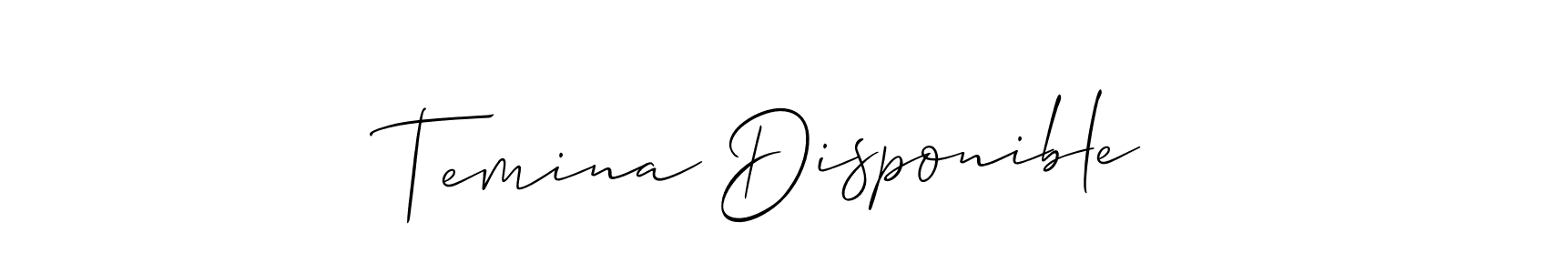 You should practise on your own different ways (Allison_Script) to write your name (Temina Disponible) in signature. don't let someone else do it for you. Temina Disponible signature style 2 images and pictures png