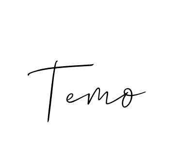 The best way (Allison_Script) to make a short signature is to pick only two or three words in your name. The name Temo include a total of six letters. For converting this name. Temo signature style 2 images and pictures png