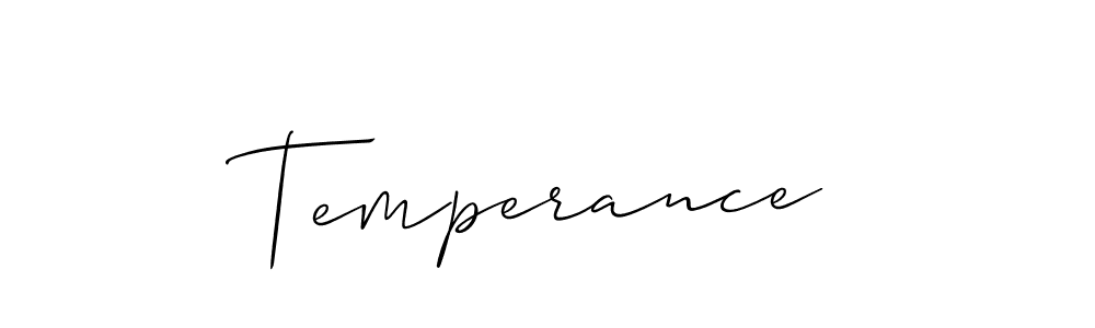 How to make Temperance signature? Allison_Script is a professional autograph style. Create handwritten signature for Temperance name. Temperance signature style 2 images and pictures png