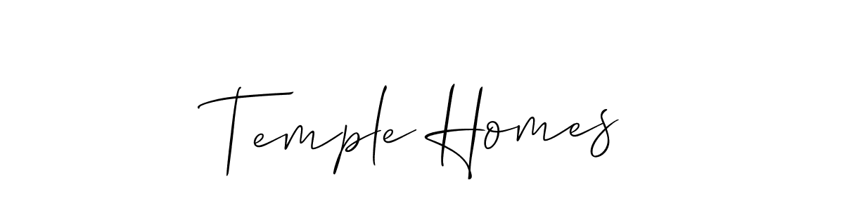 The best way (Allison_Script) to make a short signature is to pick only two or three words in your name. The name Temple Homes include a total of six letters. For converting this name. Temple Homes signature style 2 images and pictures png