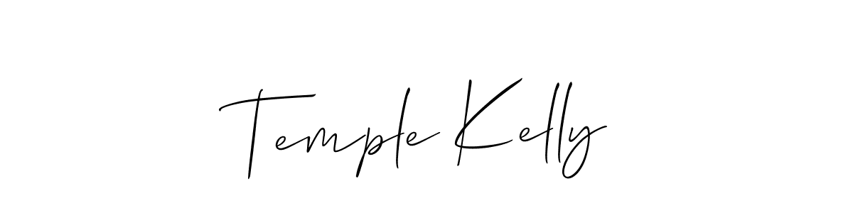 You should practise on your own different ways (Allison_Script) to write your name (Temple Kelly) in signature. don't let someone else do it for you. Temple Kelly signature style 2 images and pictures png