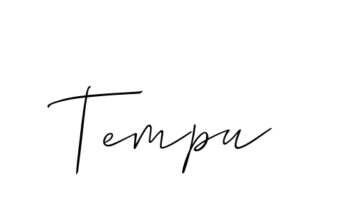 How to make Tempu name signature. Use Allison_Script style for creating short signs online. This is the latest handwritten sign. Tempu signature style 2 images and pictures png