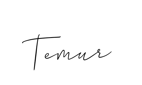 How to make Temur signature? Allison_Script is a professional autograph style. Create handwritten signature for Temur name. Temur signature style 2 images and pictures png