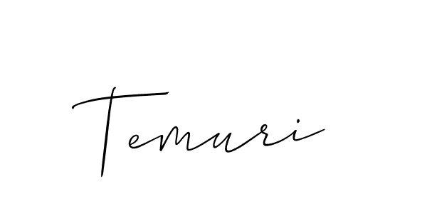 Similarly Allison_Script is the best handwritten signature design. Signature creator online .You can use it as an online autograph creator for name Temuri. Temuri signature style 2 images and pictures png