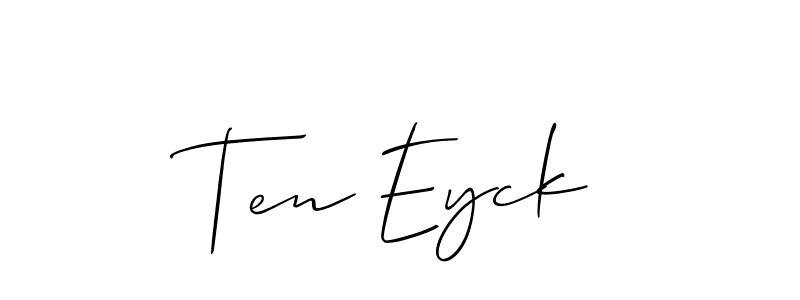 How to Draw Ten Eyck signature style? Allison_Script is a latest design signature styles for name Ten Eyck. Ten Eyck signature style 2 images and pictures png