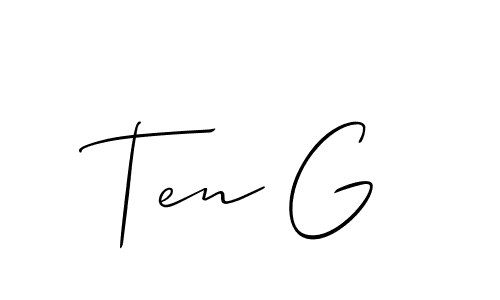Make a short Ten G signature style. Manage your documents anywhere anytime using Allison_Script. Create and add eSignatures, submit forms, share and send files easily. Ten G signature style 2 images and pictures png