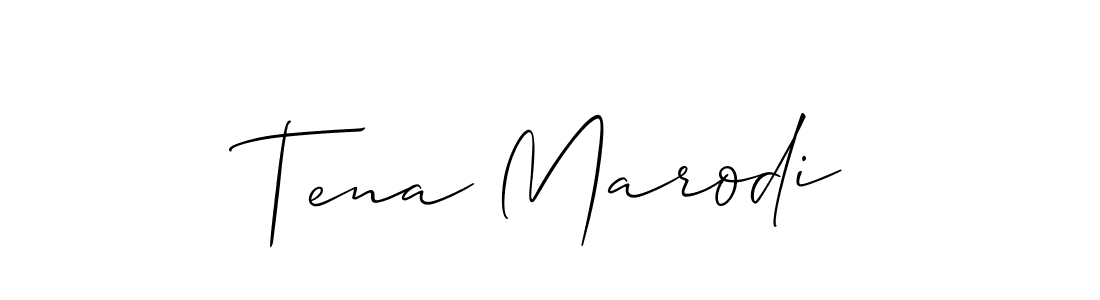 How to make Tena Marodi name signature. Use Allison_Script style for creating short signs online. This is the latest handwritten sign. Tena Marodi signature style 2 images and pictures png