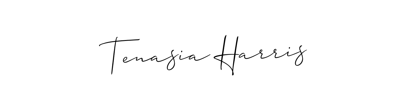 Create a beautiful signature design for name Tenasia Harris. With this signature (Allison_Script) fonts, you can make a handwritten signature for free. Tenasia Harris signature style 2 images and pictures png