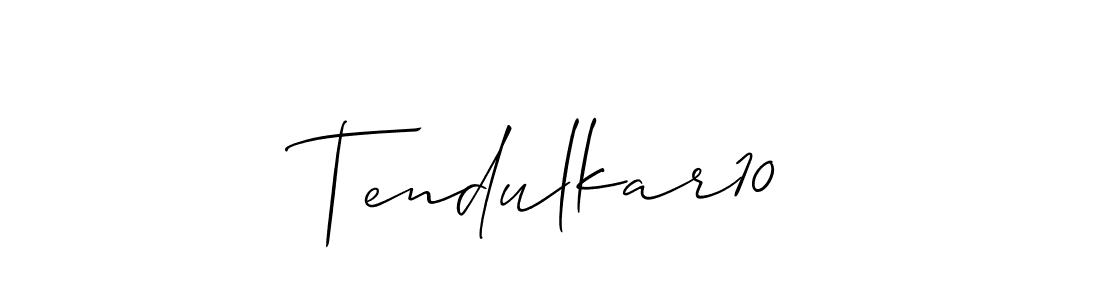 Design your own signature with our free online signature maker. With this signature software, you can create a handwritten (Allison_Script) signature for name Tendulkar10. Tendulkar10 signature style 2 images and pictures png