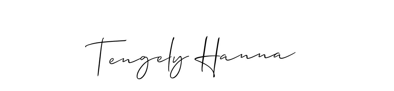 Design your own signature with our free online signature maker. With this signature software, you can create a handwritten (Allison_Script) signature for name Tengely Hanna. Tengely Hanna signature style 2 images and pictures png