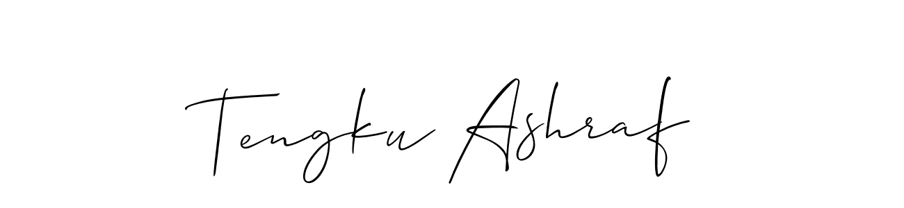 How to make Tengku Ashraf signature? Allison_Script is a professional autograph style. Create handwritten signature for Tengku Ashraf name. Tengku Ashraf signature style 2 images and pictures png