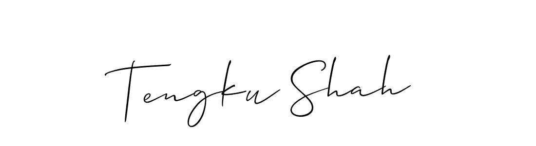 Also You can easily find your signature by using the search form. We will create Tengku Shah name handwritten signature images for you free of cost using Allison_Script sign style. Tengku Shah signature style 2 images and pictures png