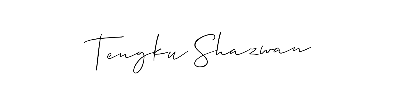 Design your own signature with our free online signature maker. With this signature software, you can create a handwritten (Allison_Script) signature for name Tengku Shazwan. Tengku Shazwan signature style 2 images and pictures png