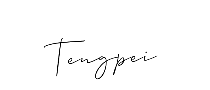 Allison_Script is a professional signature style that is perfect for those who want to add a touch of class to their signature. It is also a great choice for those who want to make their signature more unique. Get Tengpei name to fancy signature for free. Tengpei signature style 2 images and pictures png