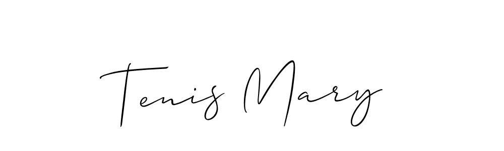 Also we have Tenis Mary name is the best signature style. Create professional handwritten signature collection using Allison_Script autograph style. Tenis Mary signature style 2 images and pictures png