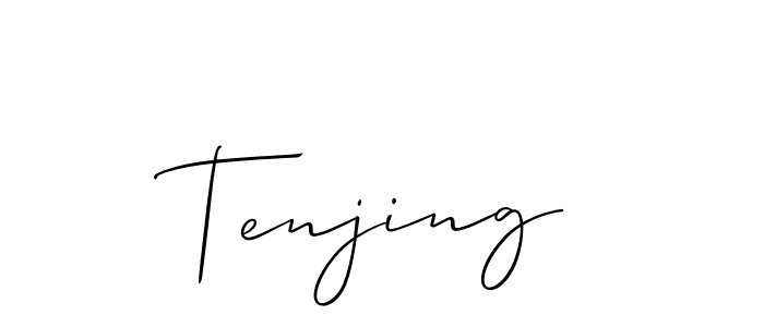Design your own signature with our free online signature maker. With this signature software, you can create a handwritten (Allison_Script) signature for name Tenjing. Tenjing signature style 2 images and pictures png
