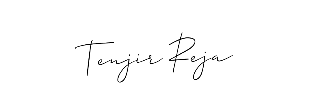 Allison_Script is a professional signature style that is perfect for those who want to add a touch of class to their signature. It is also a great choice for those who want to make their signature more unique. Get Tenjir Reja name to fancy signature for free. Tenjir Reja signature style 2 images and pictures png