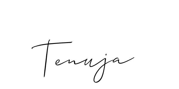 Make a beautiful signature design for name Tenuja. With this signature (Allison_Script) style, you can create a handwritten signature for free. Tenuja signature style 2 images and pictures png