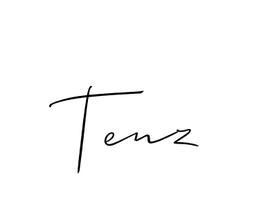 How to make Tenz signature? Allison_Script is a professional autograph style. Create handwritten signature for Tenz name. Tenz signature style 2 images and pictures png