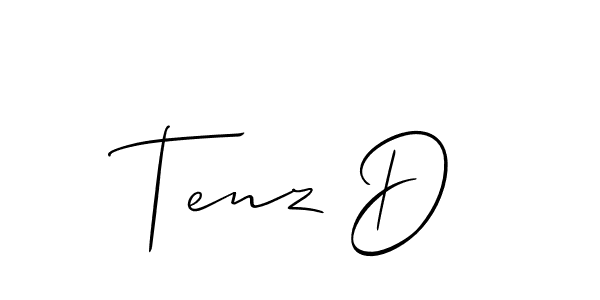 How to Draw Tenz D signature style? Allison_Script is a latest design signature styles for name Tenz D. Tenz D signature style 2 images and pictures png