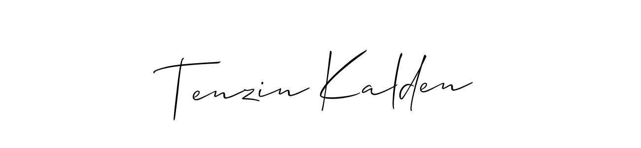 Also we have Tenzin Kalden name is the best signature style. Create professional handwritten signature collection using Allison_Script autograph style. Tenzin Kalden signature style 2 images and pictures png