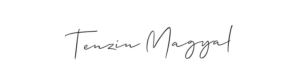 Also You can easily find your signature by using the search form. We will create Tenzin Magyal name handwritten signature images for you free of cost using Allison_Script sign style. Tenzin Magyal signature style 2 images and pictures png