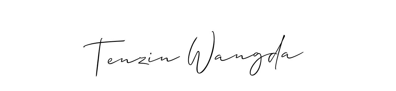 Use a signature maker to create a handwritten signature online. With this signature software, you can design (Allison_Script) your own signature for name Tenzin Wangda. Tenzin Wangda signature style 2 images and pictures png