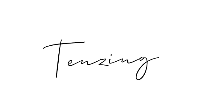 How to make Tenzing signature? Allison_Script is a professional autograph style. Create handwritten signature for Tenzing name. Tenzing signature style 2 images and pictures png