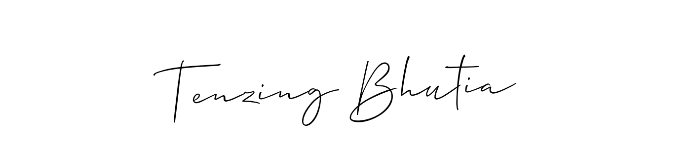 Make a beautiful signature design for name Tenzing Bhutia. Use this online signature maker to create a handwritten signature for free. Tenzing Bhutia signature style 2 images and pictures png